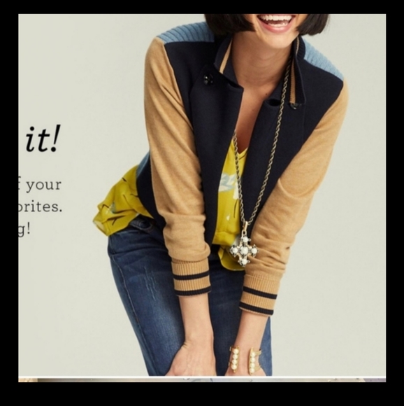 Cabi turn back crop cardigan color block - Picture 10 of 11